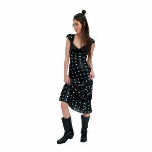 Free People  Black Polka Dot Maxi Dress
